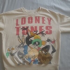 Looney Tunes Sweatshirt Large Marvin The Martian Daffy Porky Taz Bugs Sylvester